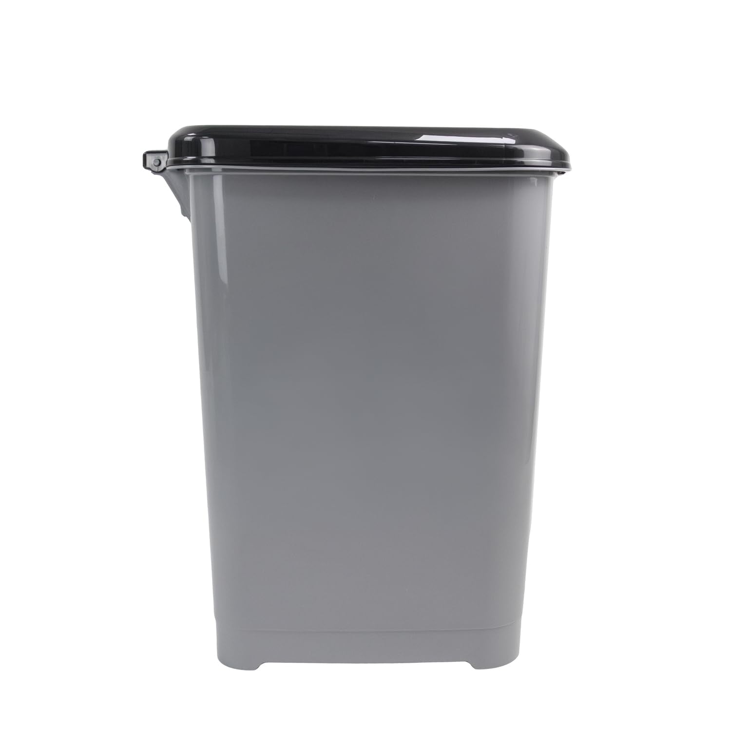JVL Slim Plastic Lidded Foot Pedal Waste Bin - 15L Capacity | Grey | BPA Free 4