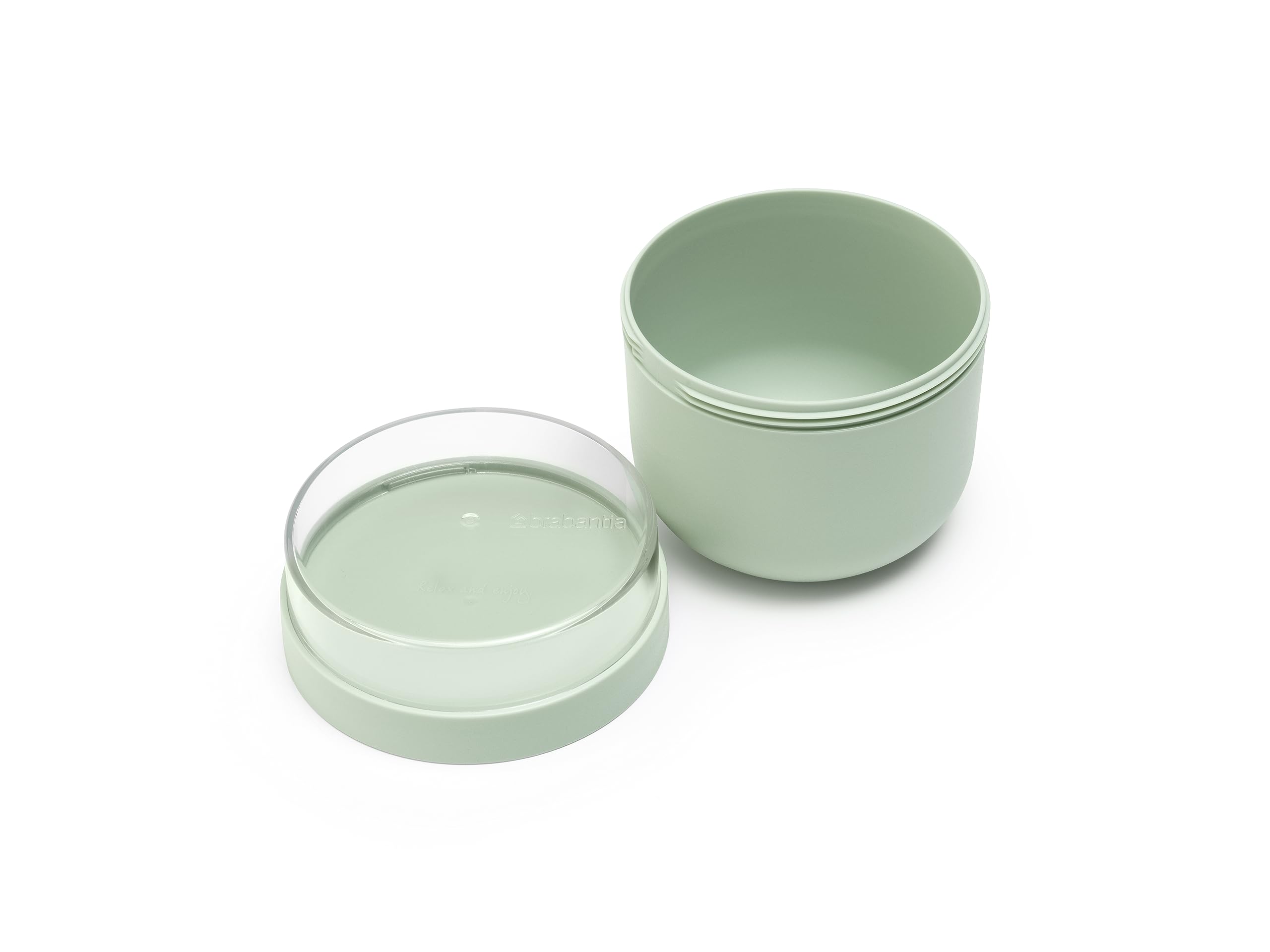 Brabantia Make & Take Breakfast Bowl - 0.5L Capacity, Jade Green, Leakproof | Microwave & Freezer Safe 4