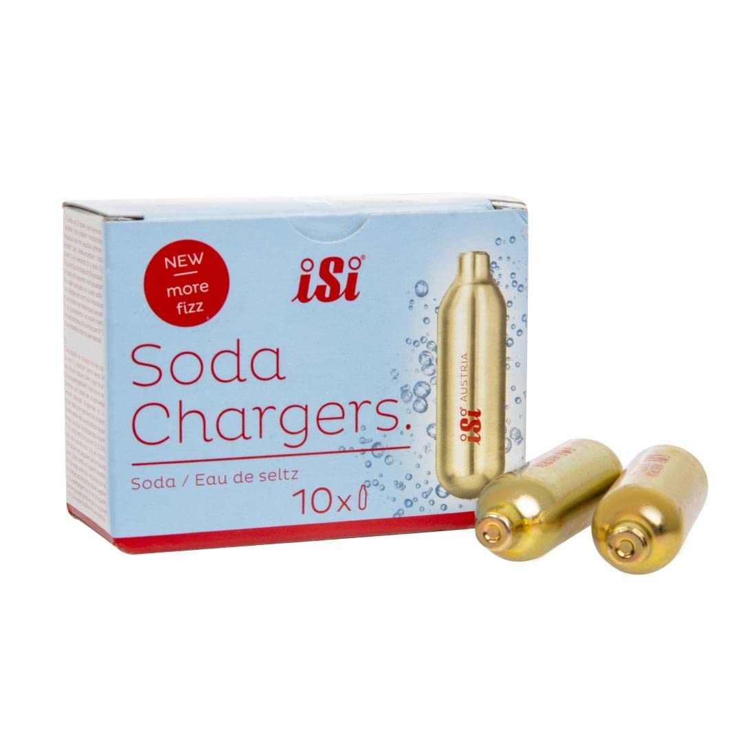 iSi CO2 Charger Bulbs for Soda Siphons - Pack of 10 | Steel | Model 2065000 1