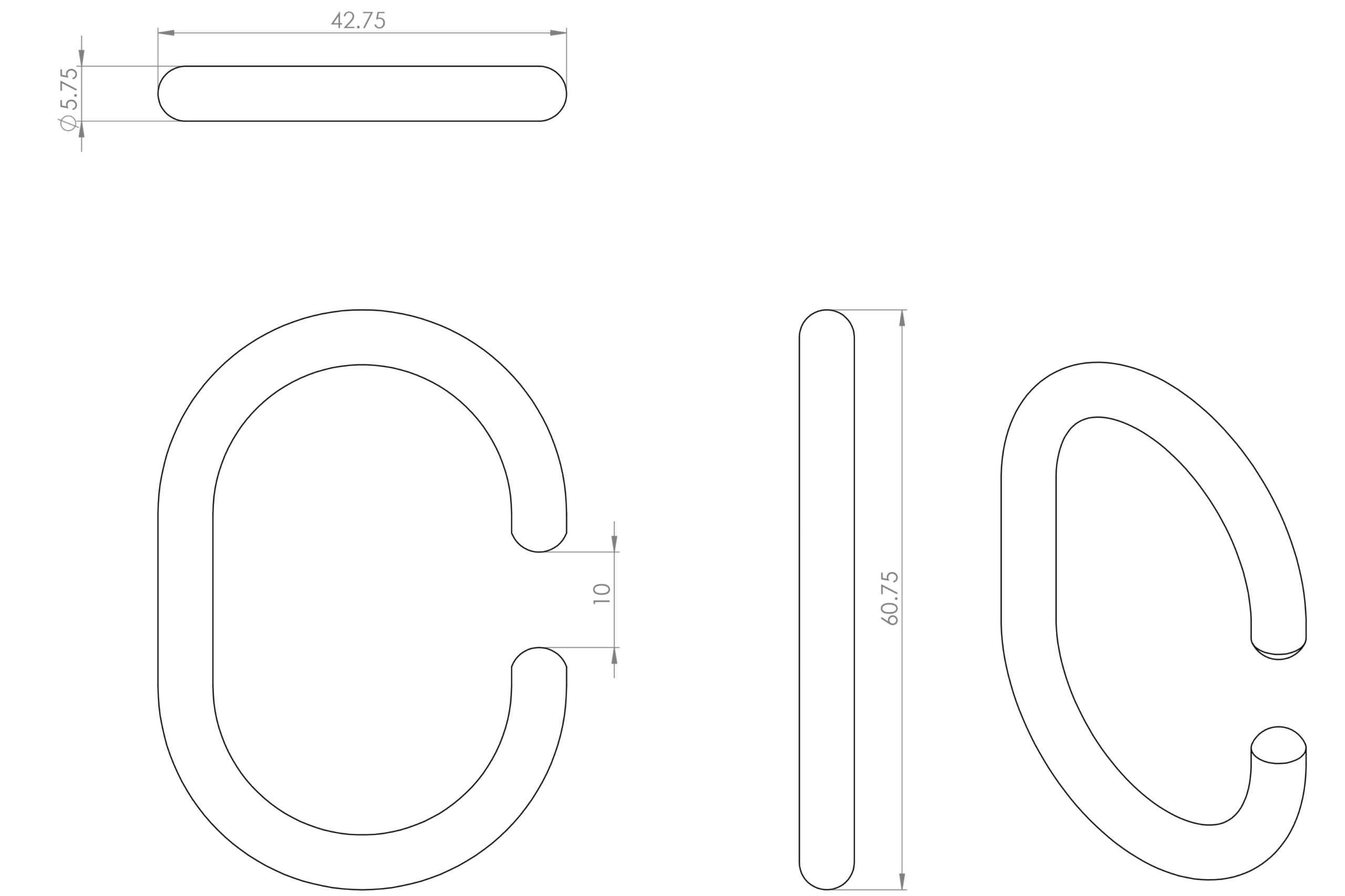 Croydex AK142141 Shower Curtain Rings - Chrome Finish | Set of 12 | Fits Rods up to 29mm 4