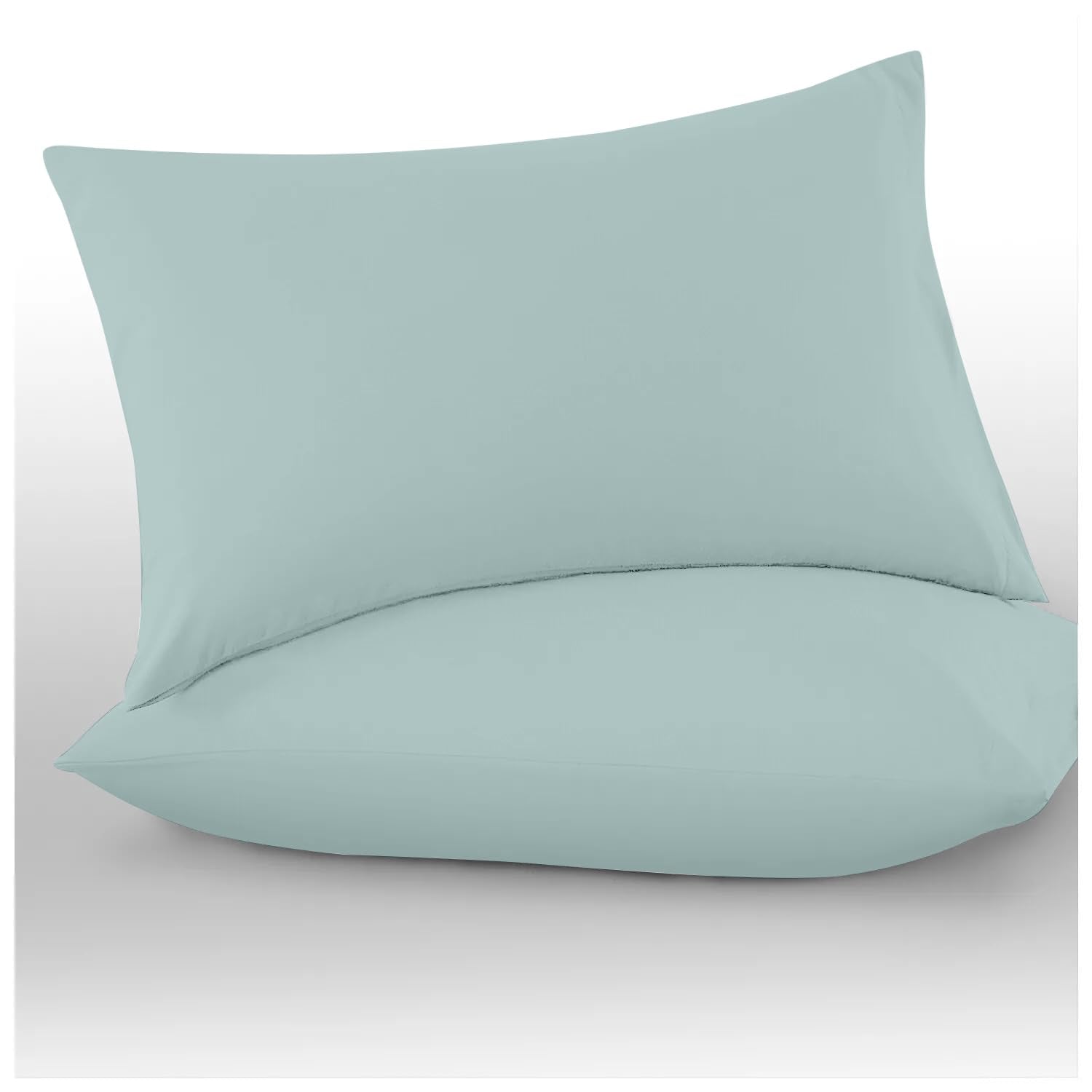 Super Dreamer Microfiber Pillow Cases - Soft & Smooth Envelope Closure Pair | Duck Egg 1