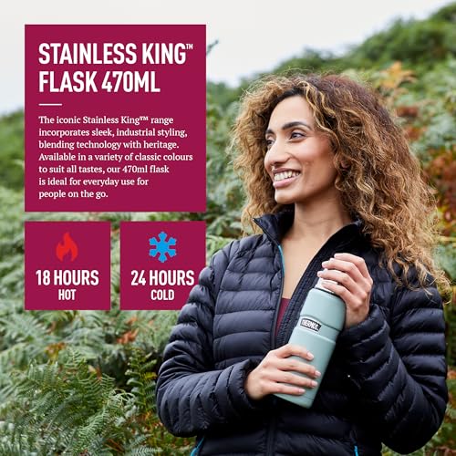 Thermos Stainless Steel Drink Flask - 470 ml Raspberry | 18 Hrs Hot / 24 Hrs Cold