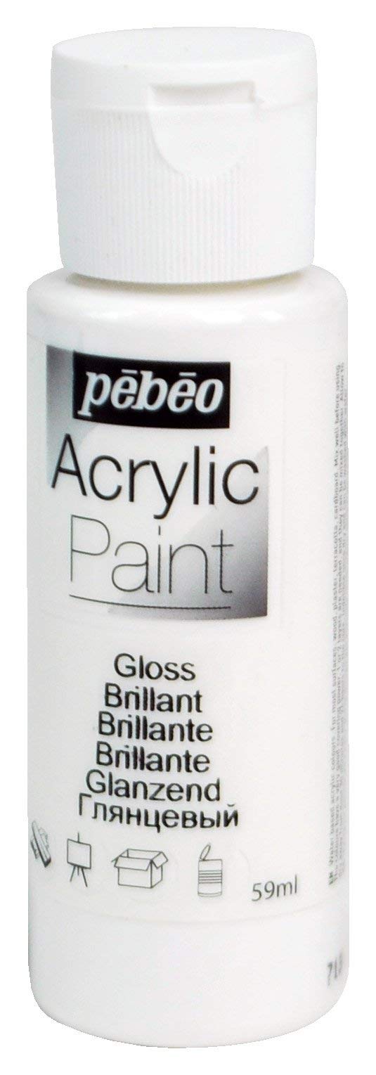 PEBEO Acrylic Paint - White Gloss 59ml | Permanent on Wood, Paper, Canvas | Non-Toxic 1