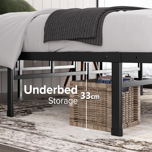 Zinus Justin Single Bed Frame - 14.2'' Height | Alloy Steel | Supports up to 340 kg 3
