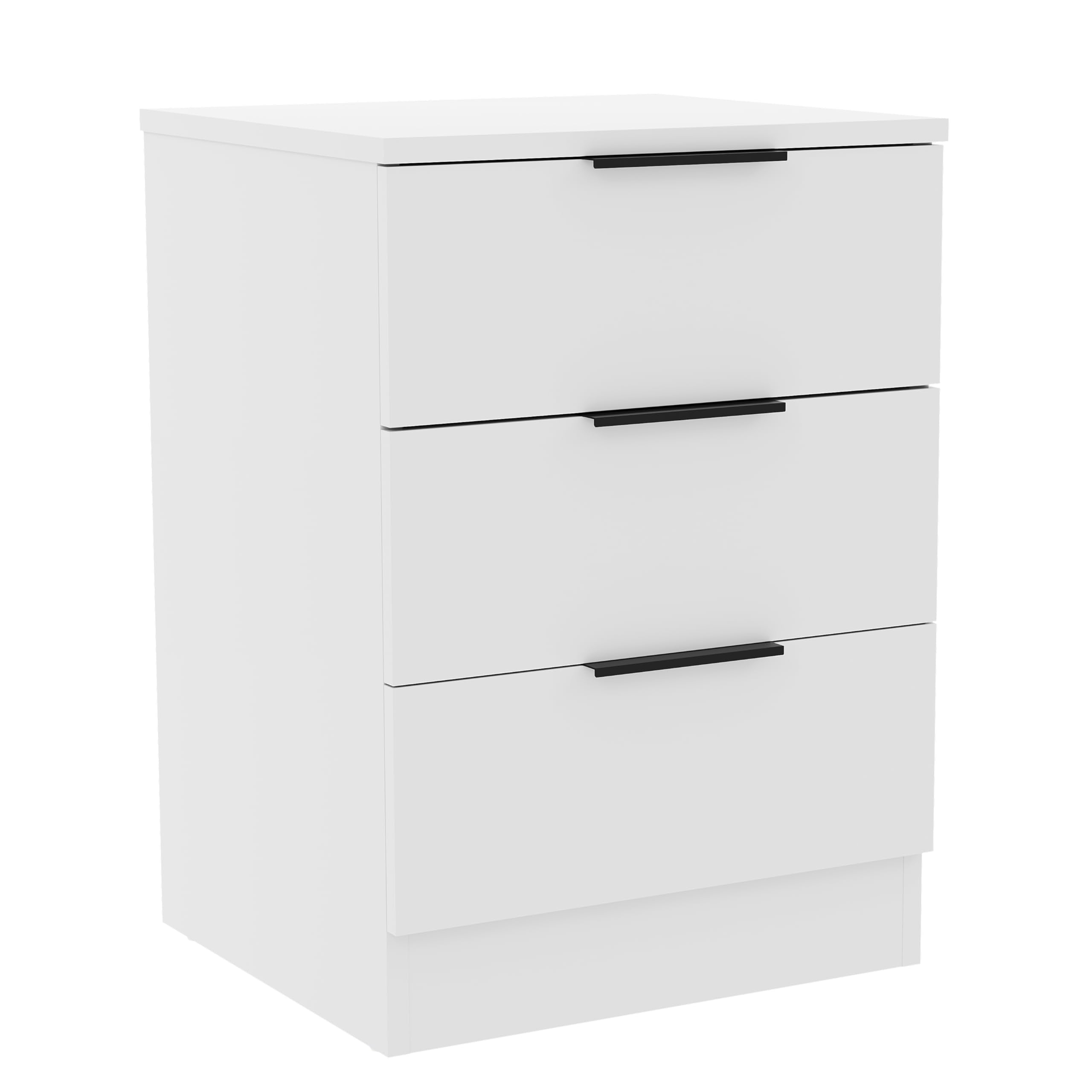 Vida Designs Trega 3 Drawer Bedside Cabinet - White | Space Saving | Engineered Wood 7