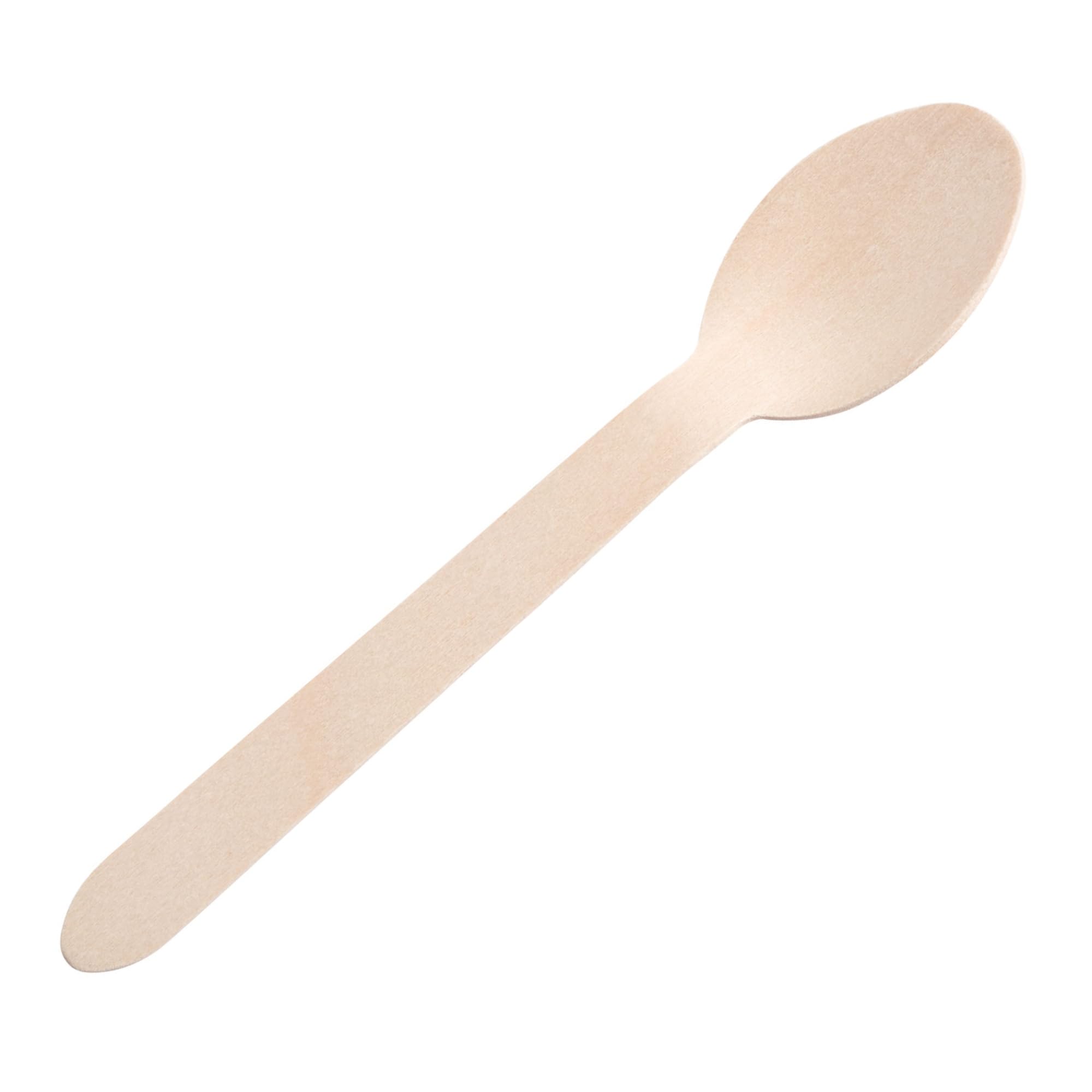 Utopia Birch Wood Spoons - Disposable & Compostable | 100 Pack | 6.25in (16cm) 2