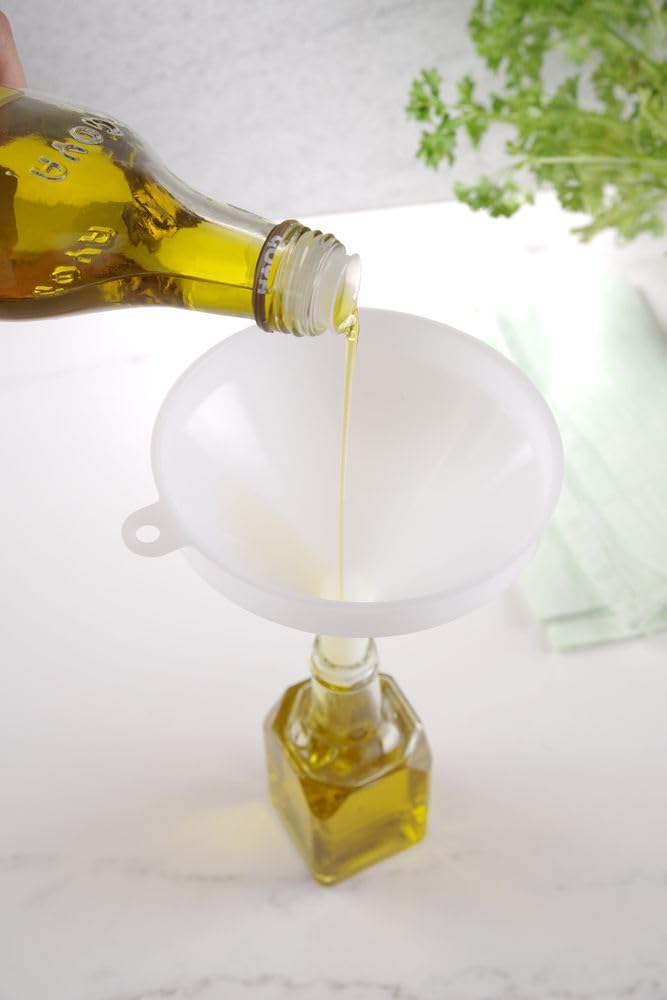 HENDI Melamine Funnel - Ø100 mm Diameter | White | Includes Polypropylene Measuring Jug 3