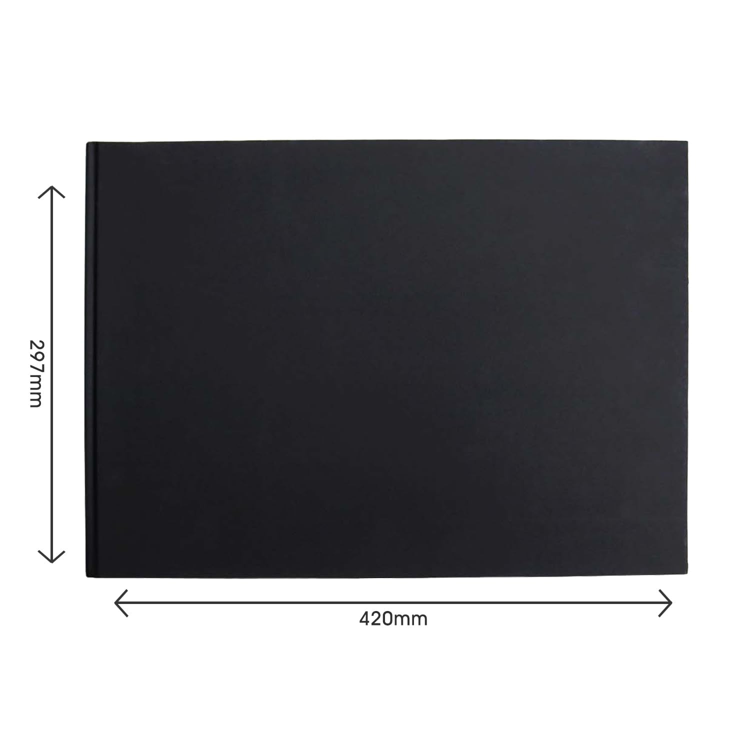 Artway Studio - A3 Landscape Sketchbook | 170gsm Cartridge Paper | 80 Sides | Black Hardback 5