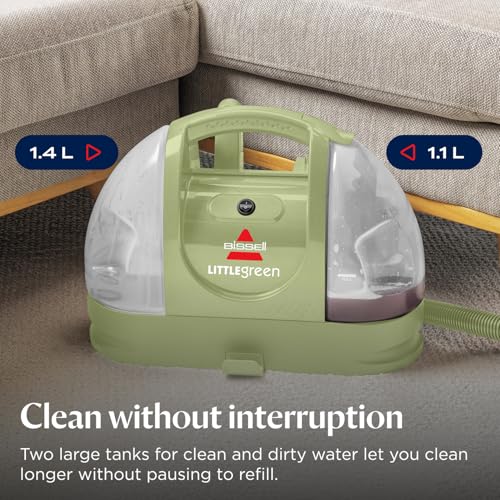 BISSELL Little Green Portable Carpet Cleaner - 7.800 Pa Suction | Dual Tank System | Corded 9