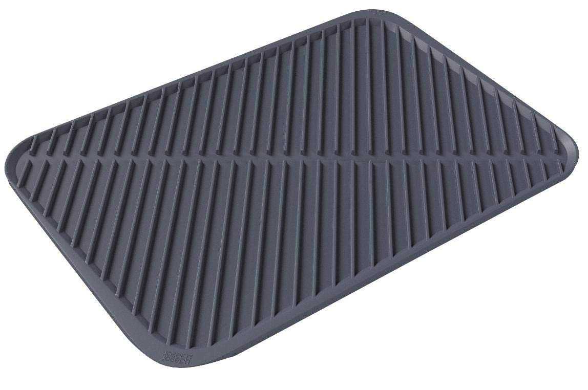 Joseph Joseph Flume Folding Dish Drainer Mat - Large Grey Silicone | Easy Sink Draining 4