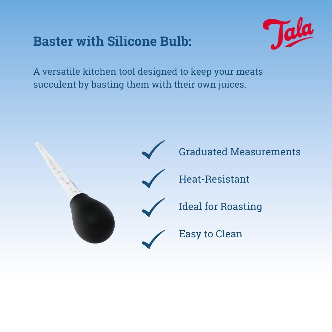 Tala Baster with Silicone Bulb and Clear AS Tube | Accurate Measurement in ml/oz 3