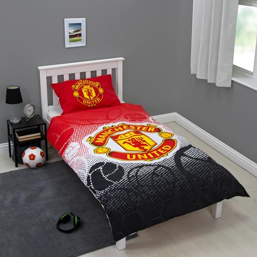 Manchester United FC Official Reversible Single Duvet Cover Set | Polycotton | 2 Pieces 4