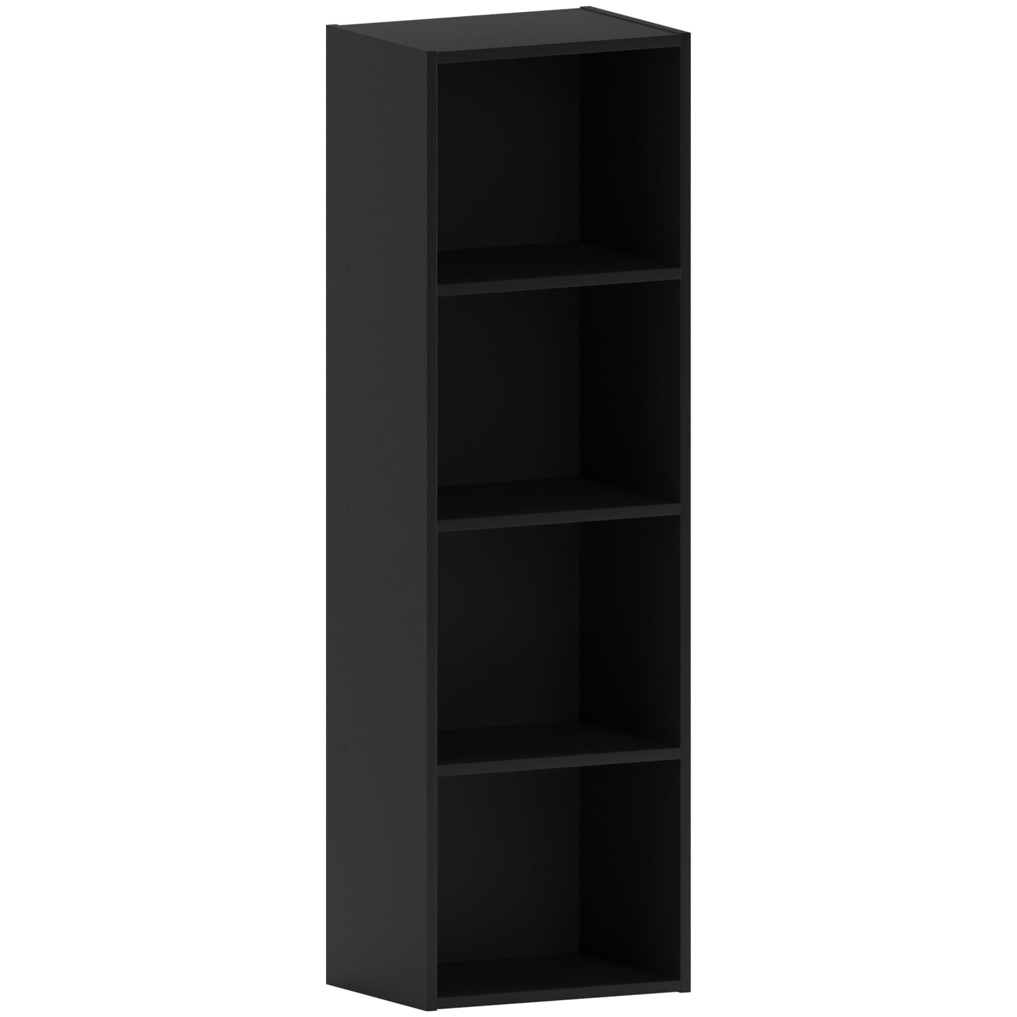 Vida Designs Oxford 4 Tier Cube Bookcase - Sturdy Wood Construction | Black | H 106 x W 32 x D 24 Cm 1