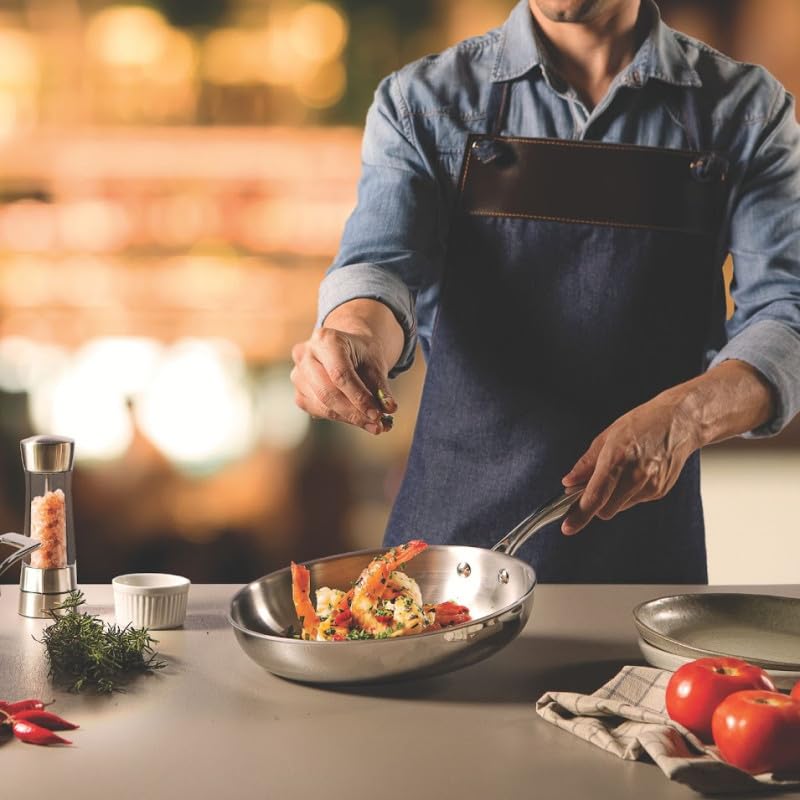 Tramontina Grano Frying Pan - 3-Ply Stainless Steel | Induction Compatible | 20 cm | 1.2 Litres 5