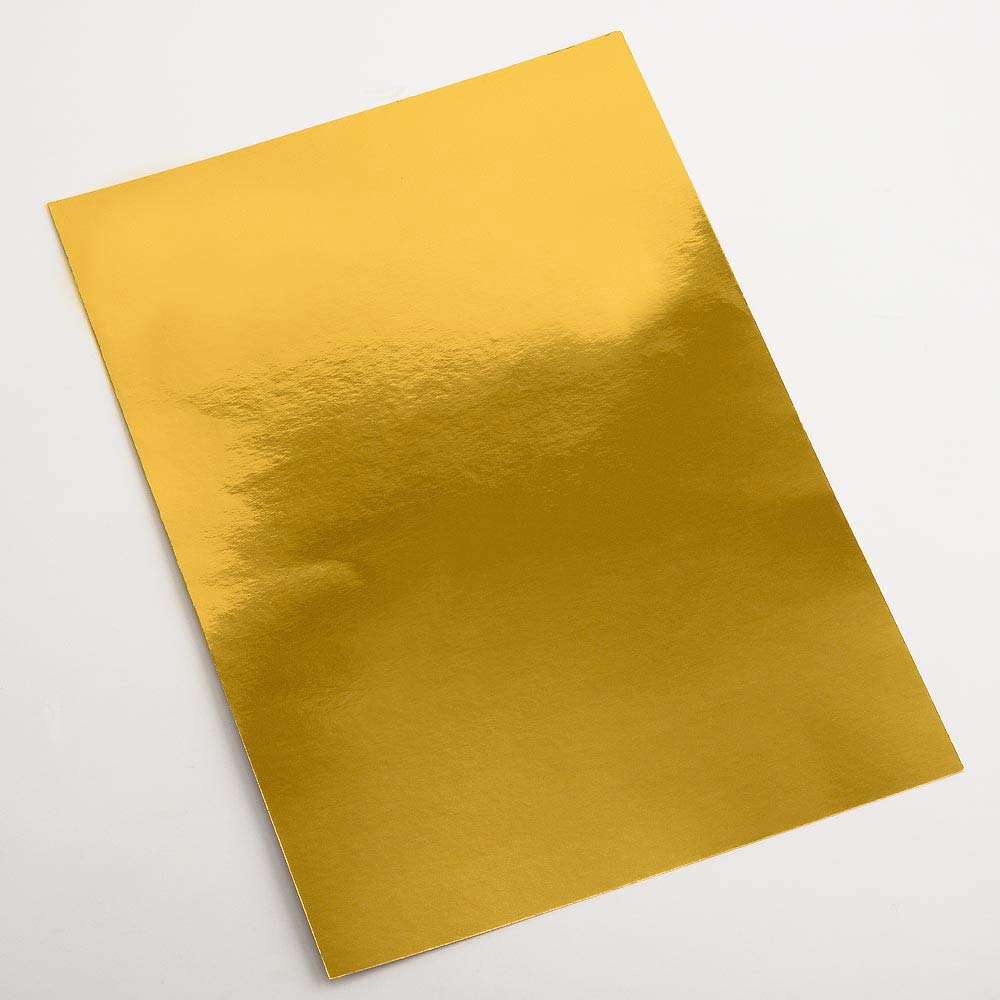 Italian Options Mirror Cardstock Paper - 250gsm A4 Gold | 10 Sheets | Die-Cutter Compatible 1