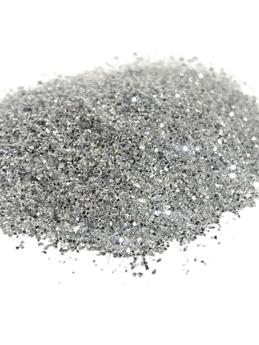 Glitterexpress Silver PVC Chunky Glitter - 250g Shaker for Crafts & Walls 4