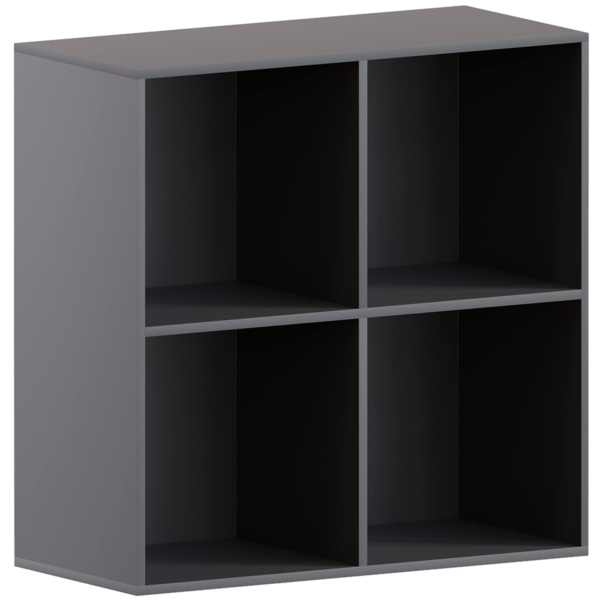 Vida Designs Durham Cube Bookcase - 4 Cube Storage | Black | MDF & Chipboard 7