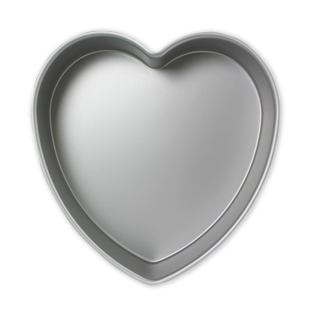 PME HRT082 Anodised Aluminium Heart Cake Pan - 8-inch Diameter, 2-Inch Deep, Silver 1