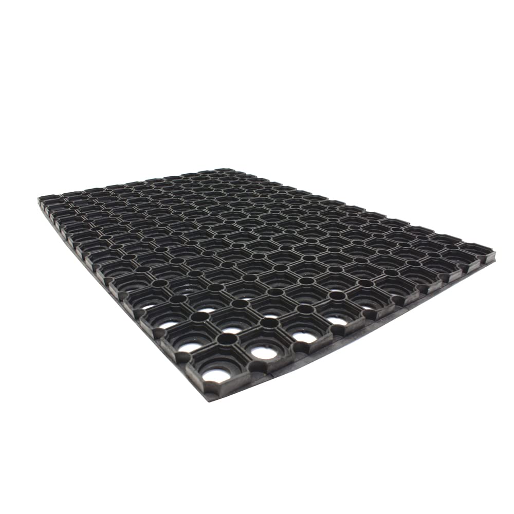 JVL Heavy Duty Rubber Ring Doormat - 40 x 60 cm Outdoor Entrance Scraper Mat 6