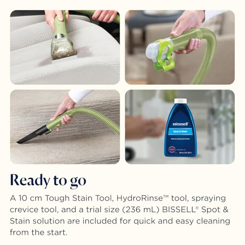BISSELL Little Green Portable Carpet Cleaner - 7.800 Pa Suction | Dual Tank System | Corded 10