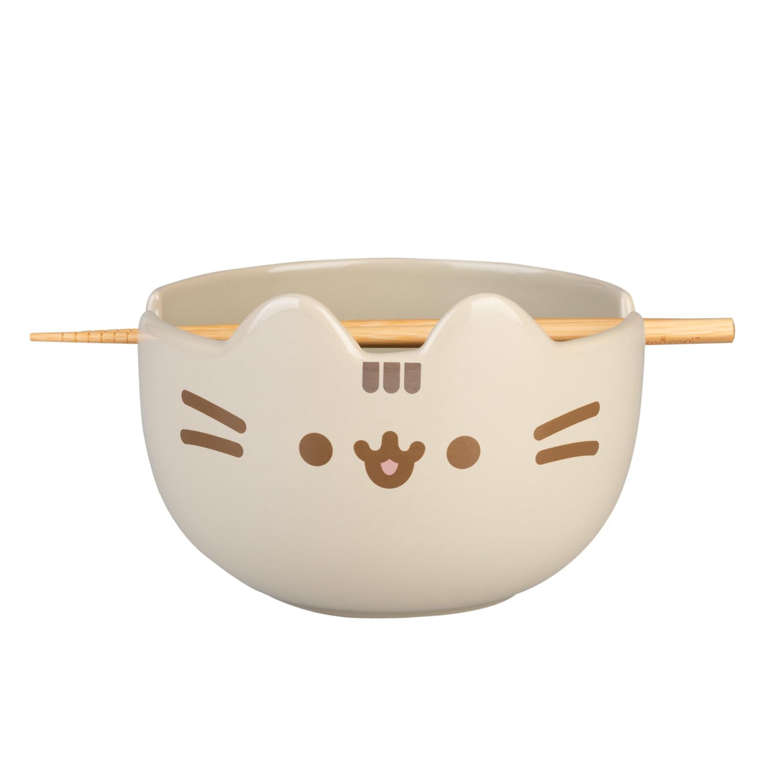 Grupo Erik Pusheen Ramen Bowl Set with Chopsticks | 900 ml Capacity | Microwave & Dishwasher Safe 1