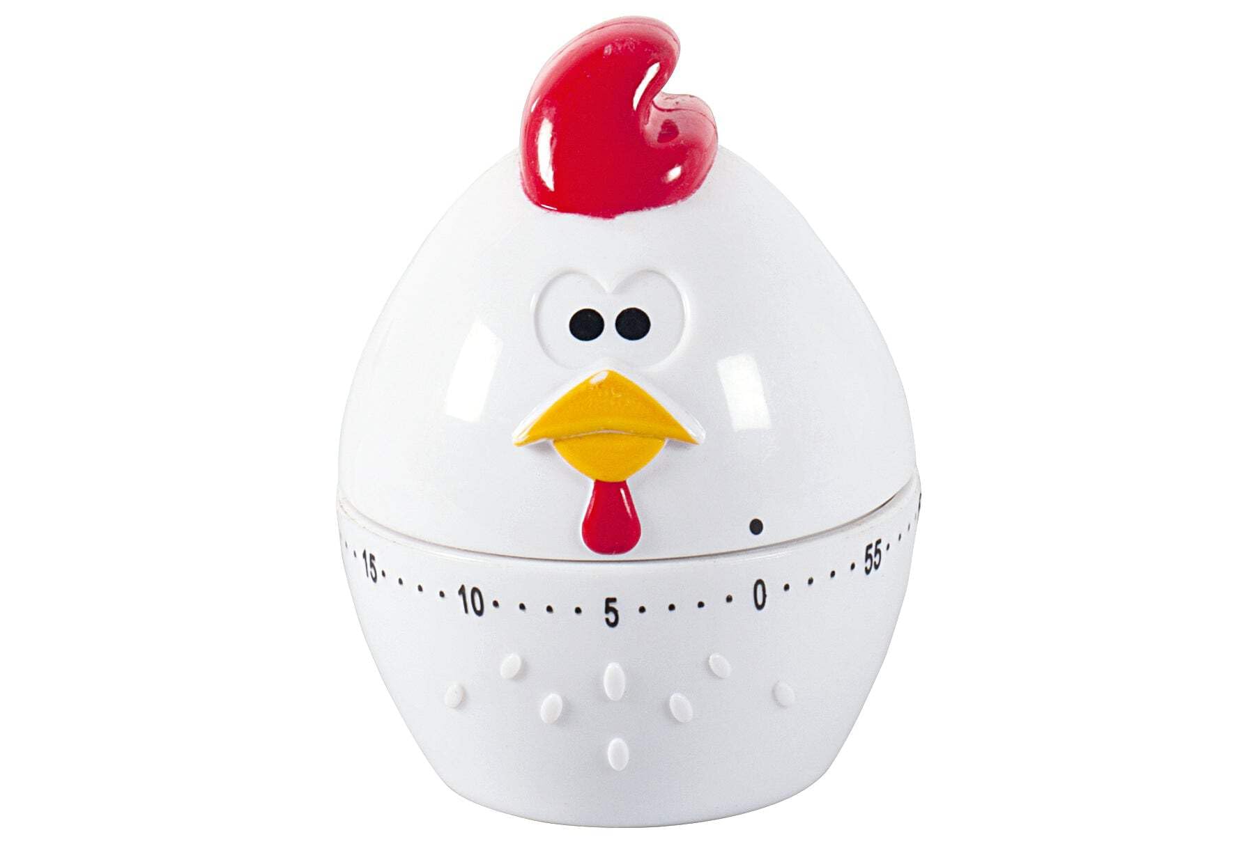Joie Doodle Doo Mechanical Kitchen Timer - Up to 60 Minutes | White Plastic & Stainless Steel 2