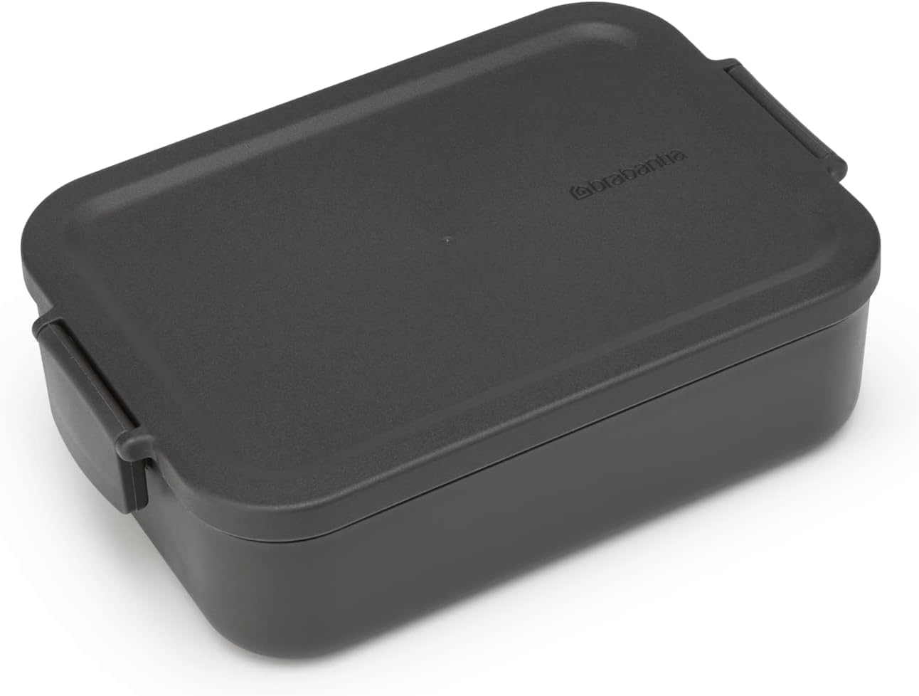 Brabantia Make & Take Lunch Box - Medium 1.1L | BPA-Free | Dishwasher, Microwave, Freezer Safe | Dark Grey 1