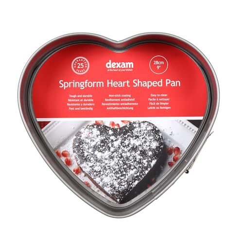 Dexam Heart Shaped Springform Cake Tin - Non-Stick Carbon Steel | 22.5cm 2