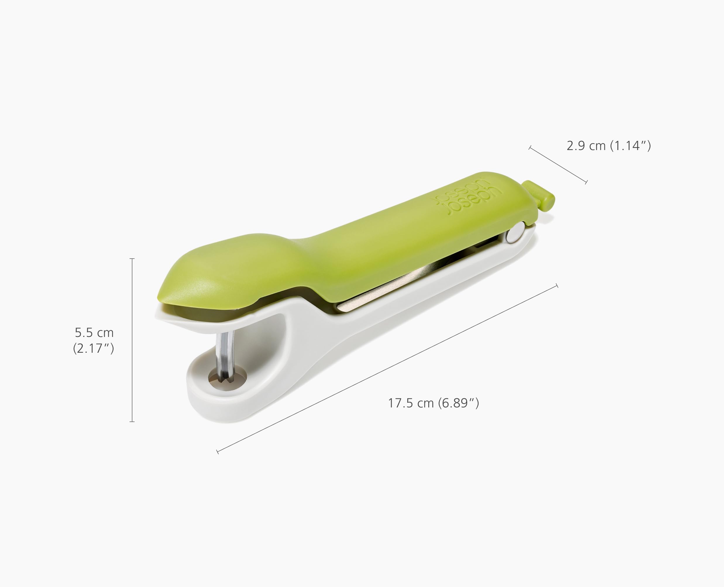 Joseph Joseph Tweezy 2-in-1 Cherry Olive Pitter and Strawberry Huller | Plastic | Stone/Green 4