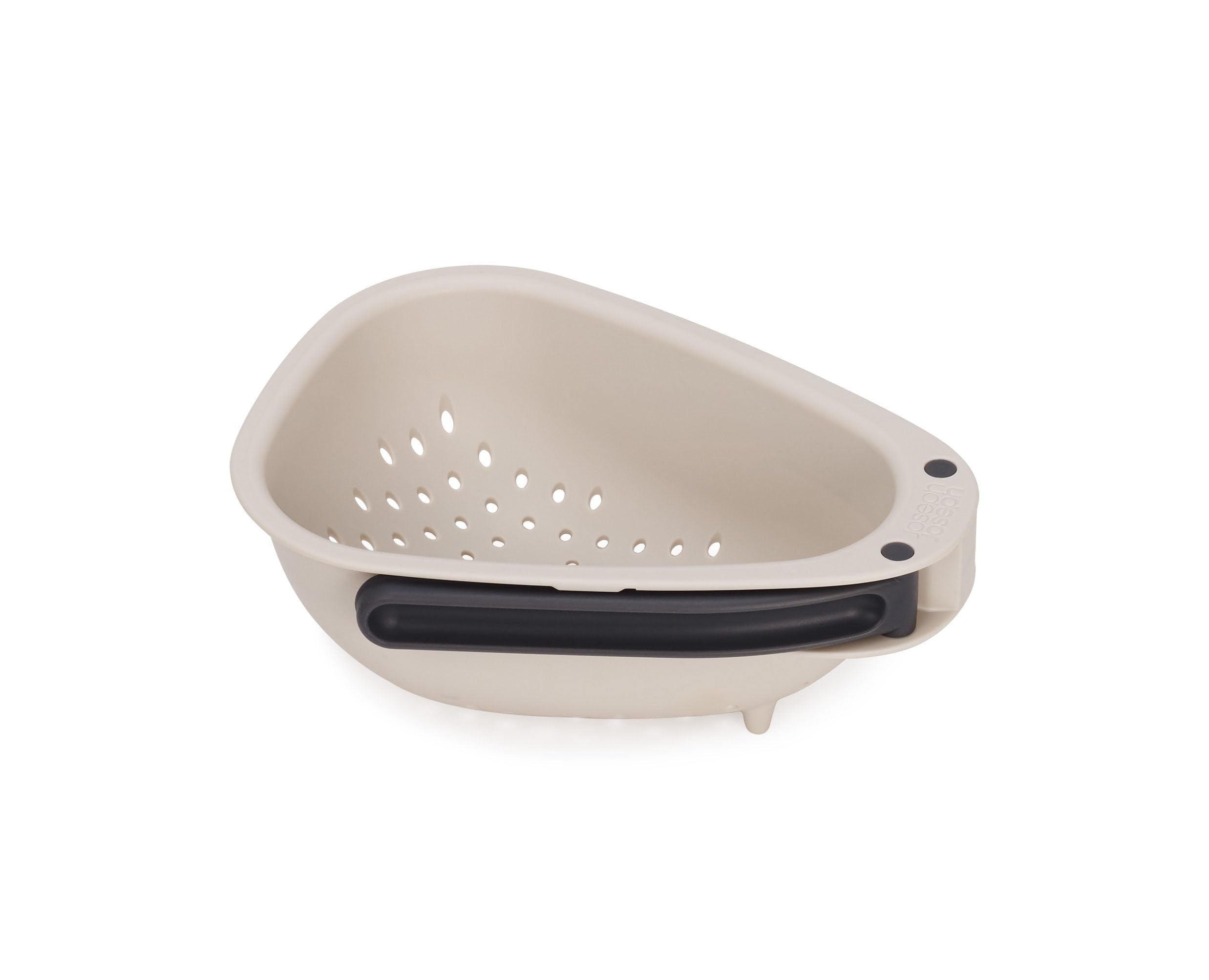Joseph Joseph Droplet Mini Colander with Folding Handles | Stone Color | Polypropylene Strainer 2