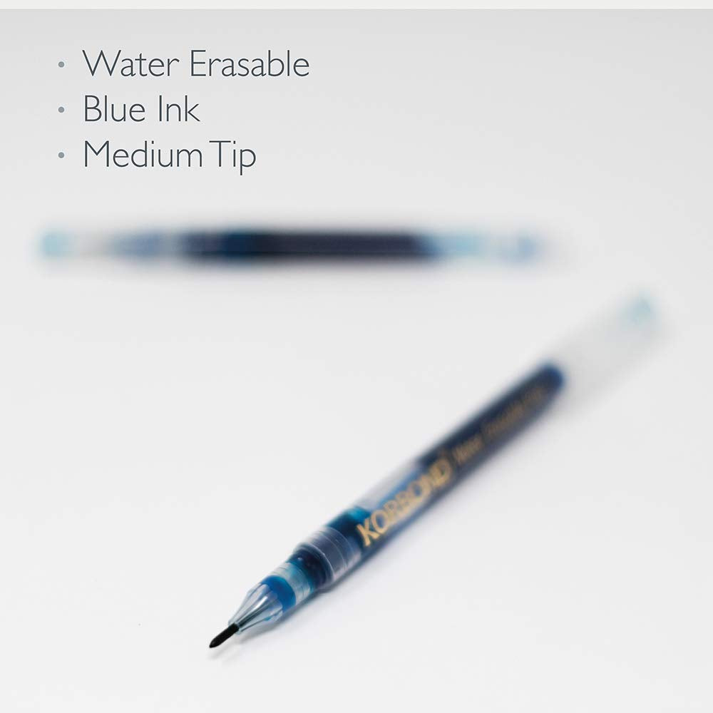KORBOND Water Erasable Marker - Blue Ink for Fabric Marking | Mess-Free Alternative to Chalk 5
