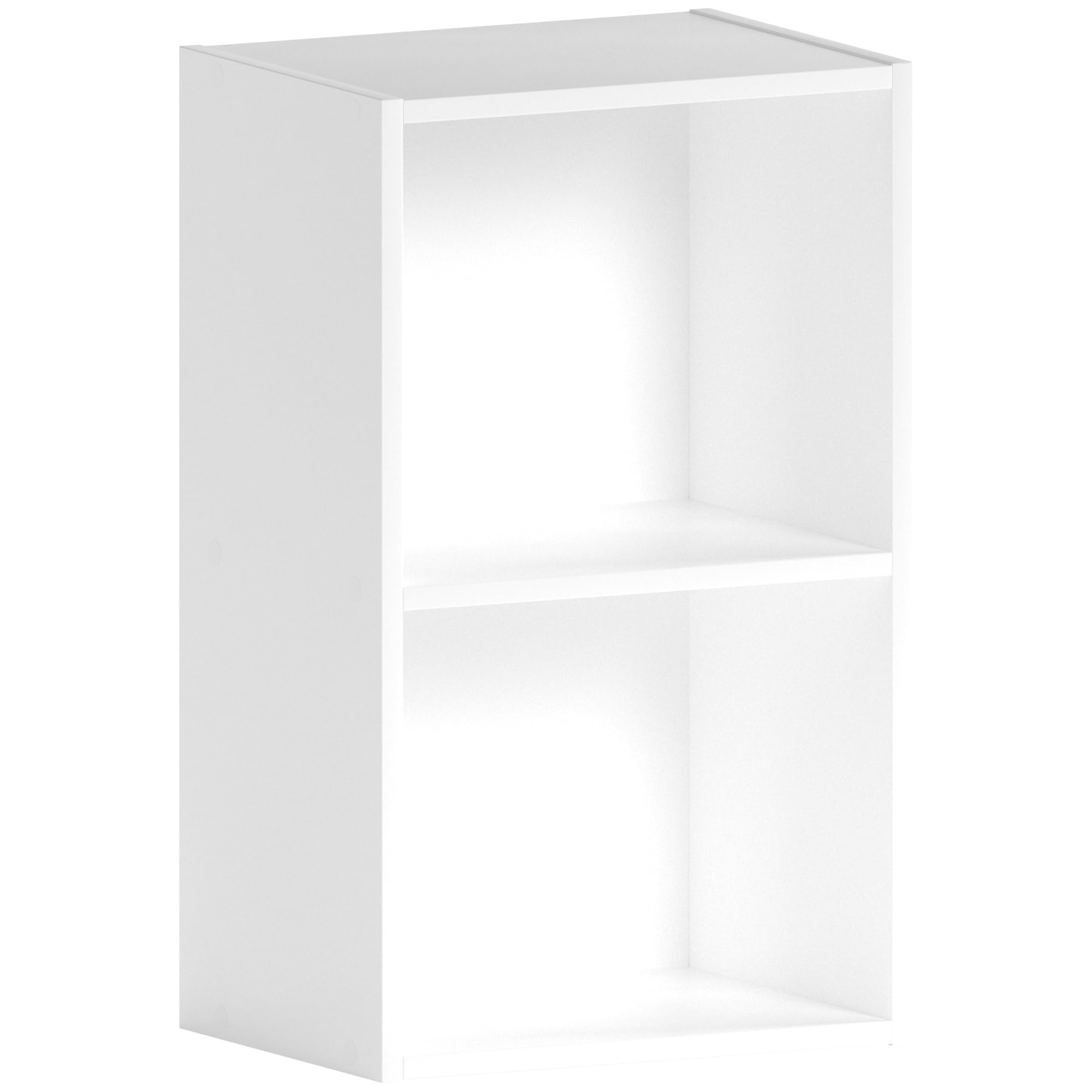 Vida Designs Oxford 2 Tier Cube Bookcase - White Wooden Shelving | H 54 x W 32 x D 24 Cm 1