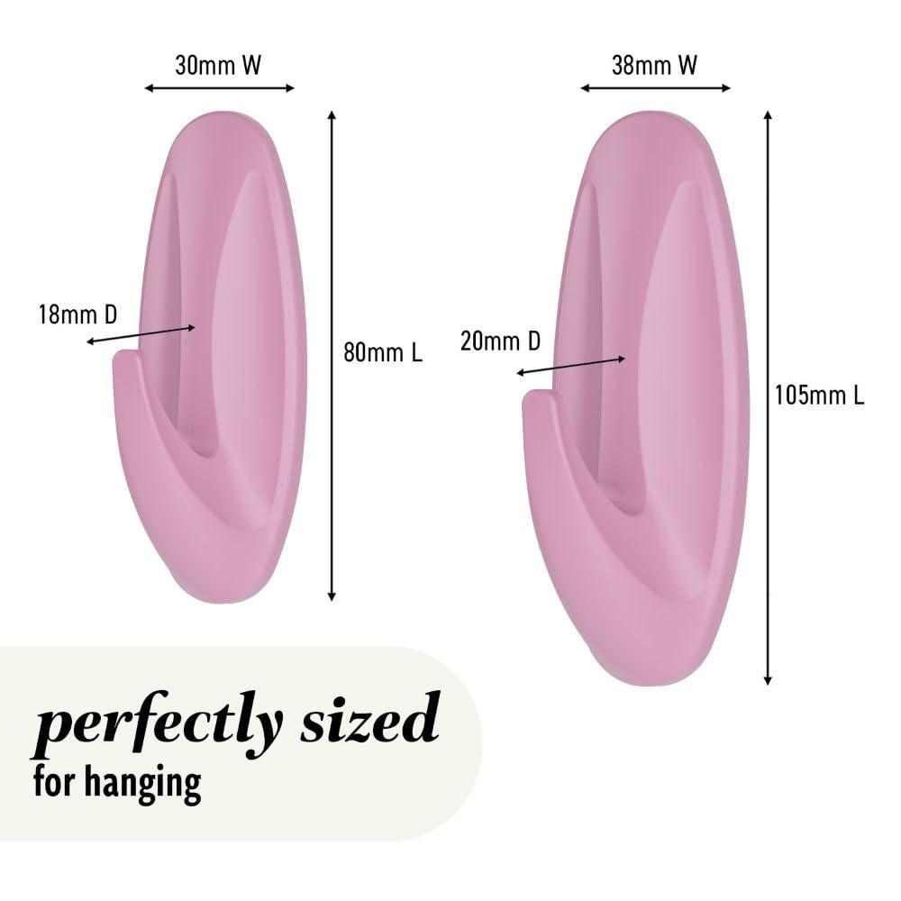 Command Designer Adhesive Hooks - Limited Edition Lilac Lemonade Pack | Damage-Free Hanging 2