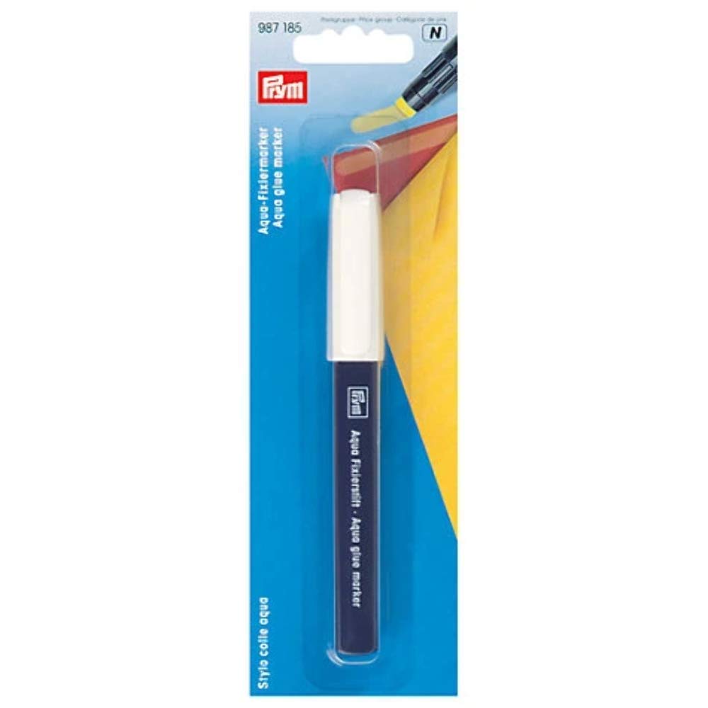 Prym Aqua Glue Marker - Washable Adhesive for Securing Braids and Lace | Yellow