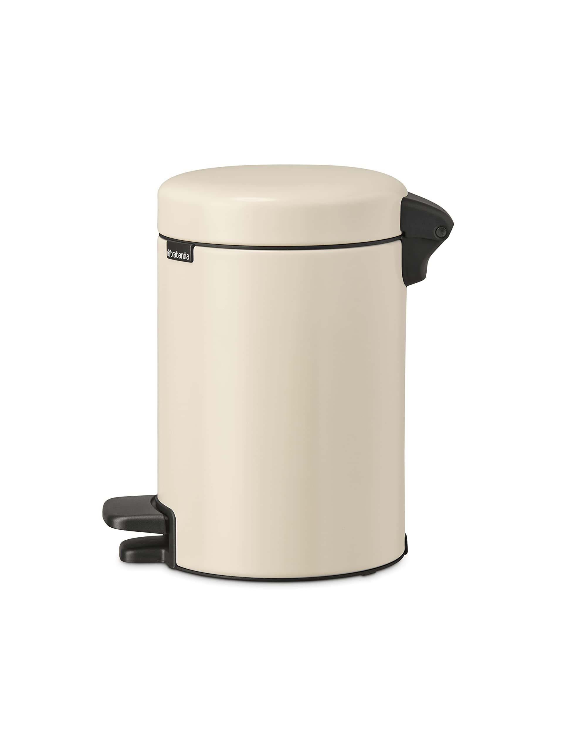 Brabantia NewIcon Pedal Bin 3L for Bathroom/Toilet | Soft Closing Lid | Soft Beige 3