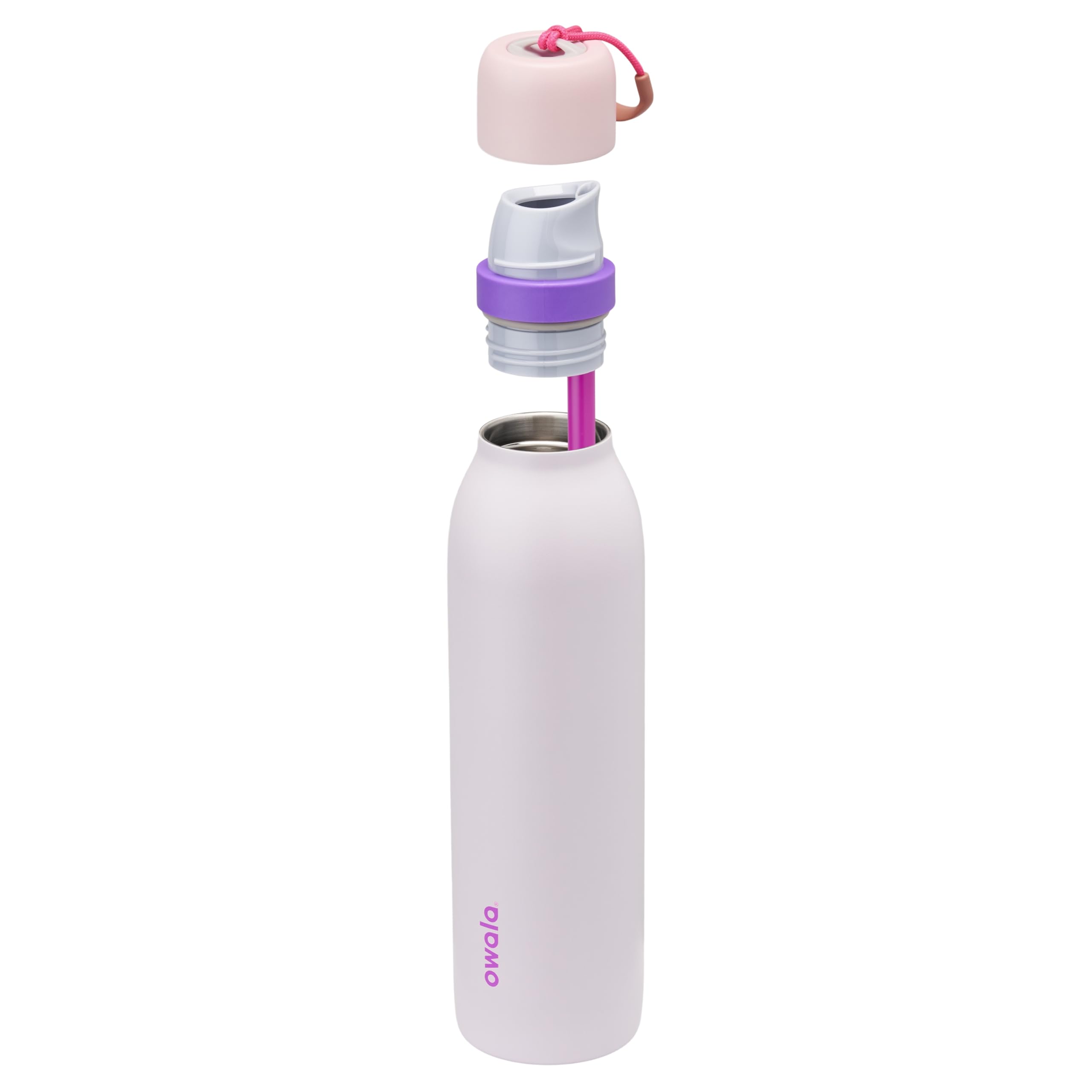 Owala FreeSip Twist Insulated Stainless Steel Water Bottle 710ml Dreamy Field | Straw & Swig Spout 6