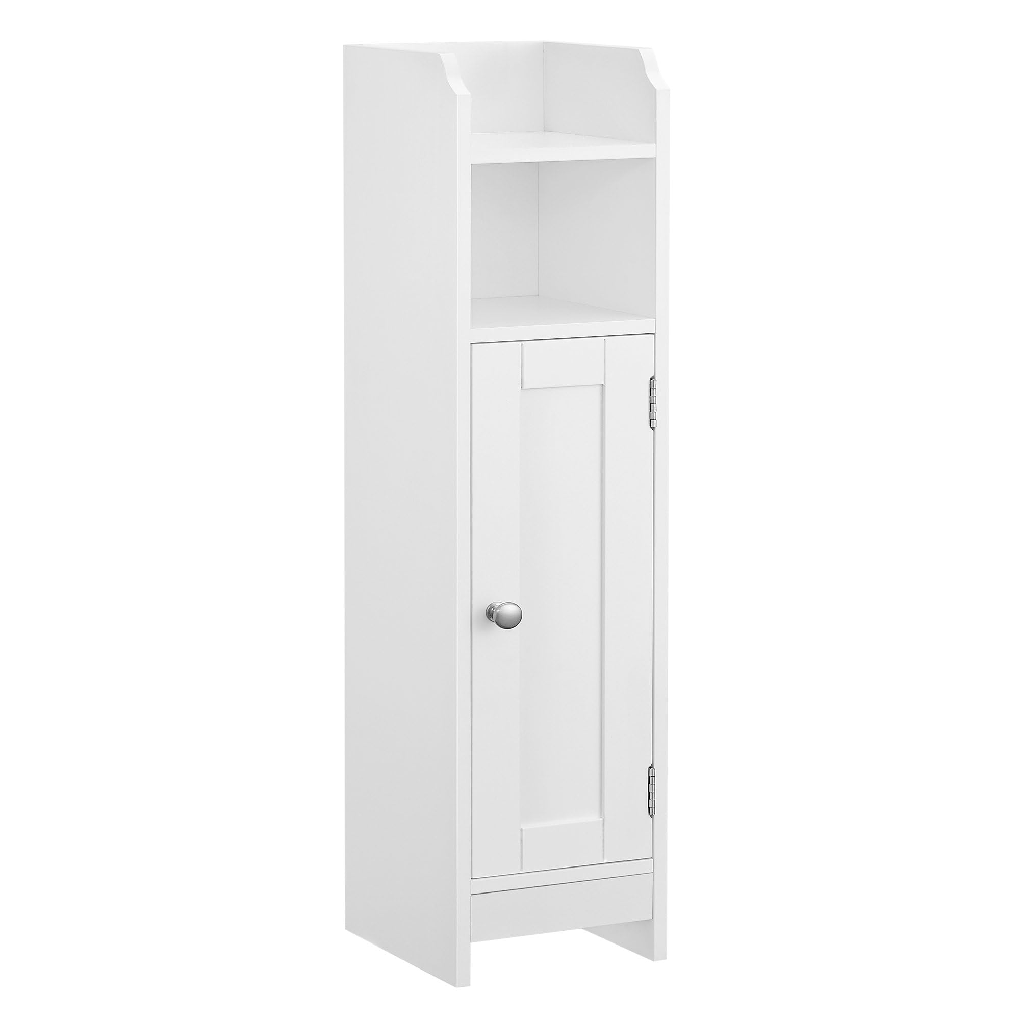 VASAGLE Slim Bathroom Floor Storage Cabinet - White, 80H cm, Adjustable Shelves | BBC310W01 1