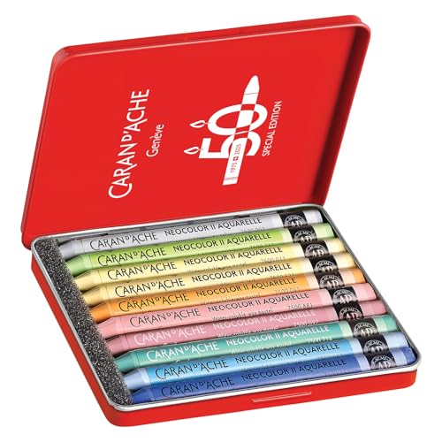Caran d'Ache Neocolor II Water-Soluble Wax Pastels - 50 Year Special Edition | 10 Count 2