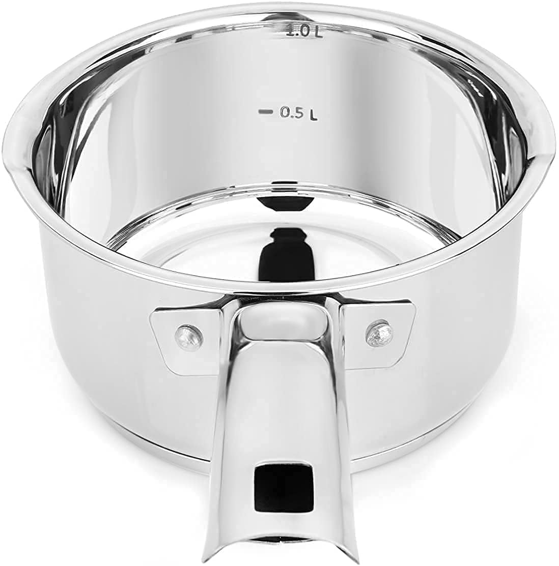 Penguin Home Professional Stainless Steel Milk Pan - 14 cm, 1 L Capacity | Induction Safe 6