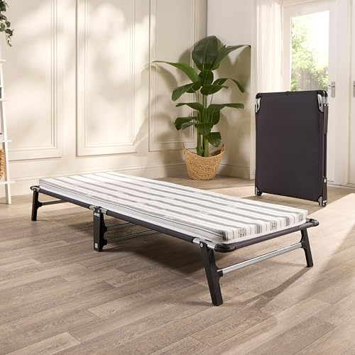 JAY-BE Mobile Folding Bed with Comfort Mattress | Single | Galvanised Steel Frame 13