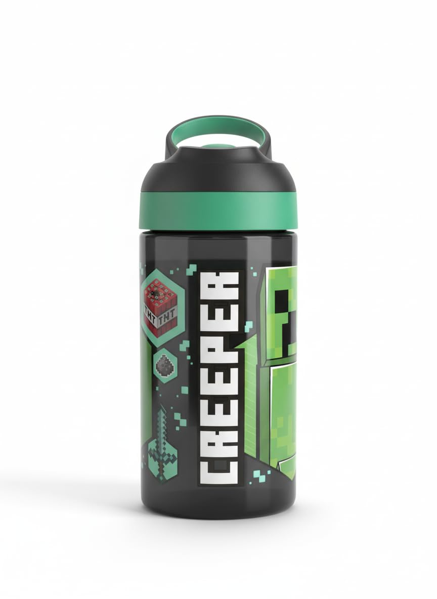 HOX Minecraft 5 Piece Lunch Set with 450ml Lockable Water Bottle | School & Travel 6