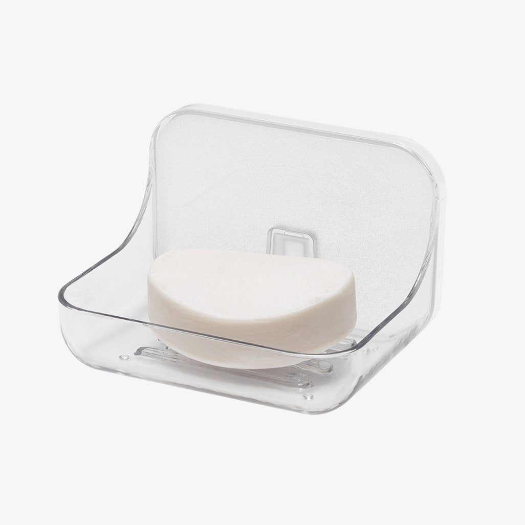 Addis Invisifix Soap Dish Holder - Easy Fix, No Drilling | Translucent Plastic | 9.5 x 12 x 8 cm 3