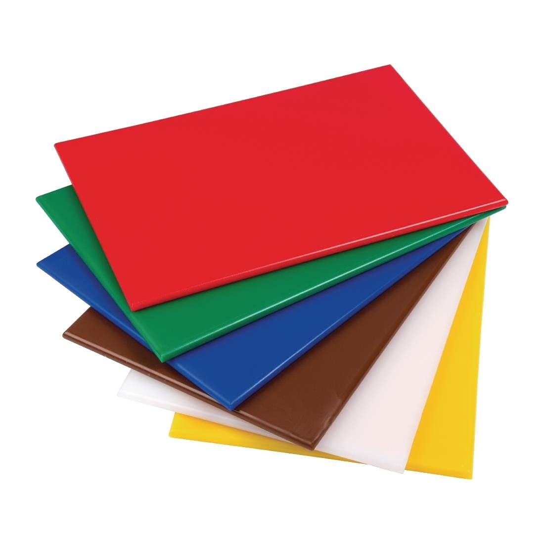 Hygiplas J256 Brown Low Density LDPE Chopping Board for Vegetables | 450x300mm 8