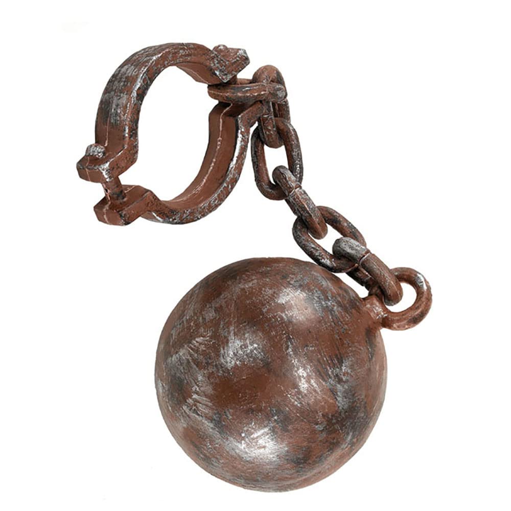 Bristol Novelty Jumbo Ball and Chain BA939 - Realistic Prop for Halloween Costume | Plastic | Unisex Adult 2