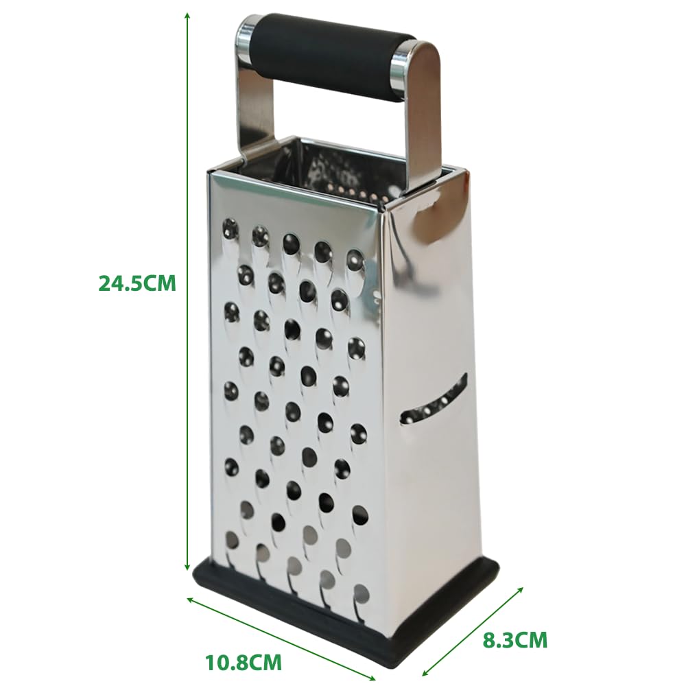 Armo Home Heavy Duty Stainless Steel 4-Sided Grater | Rust Resistant | Dishwasher Safe 5