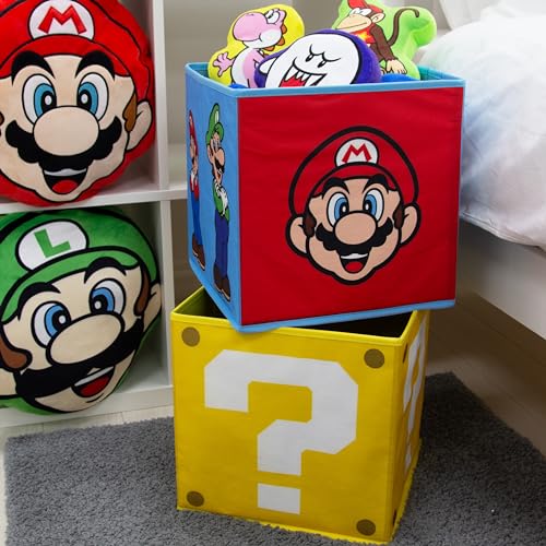 Character World Nintendo Super Mario Storage Boxes - 2 Pack Foldable Cubes | 30cm x 30cm 4