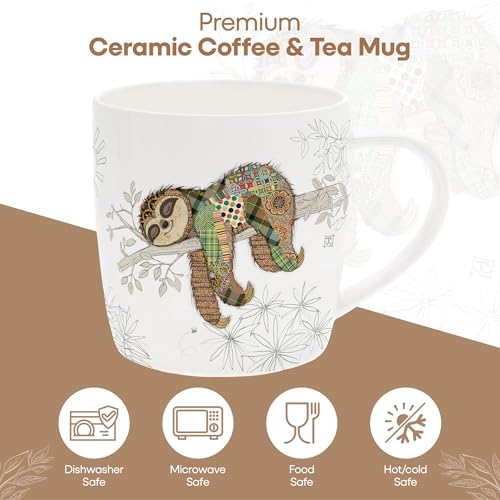 Lesser & Pavey Simon Sloth Ceramic Coffee Mug | Dishwasher Safe | 11 cm x 12 cm 3