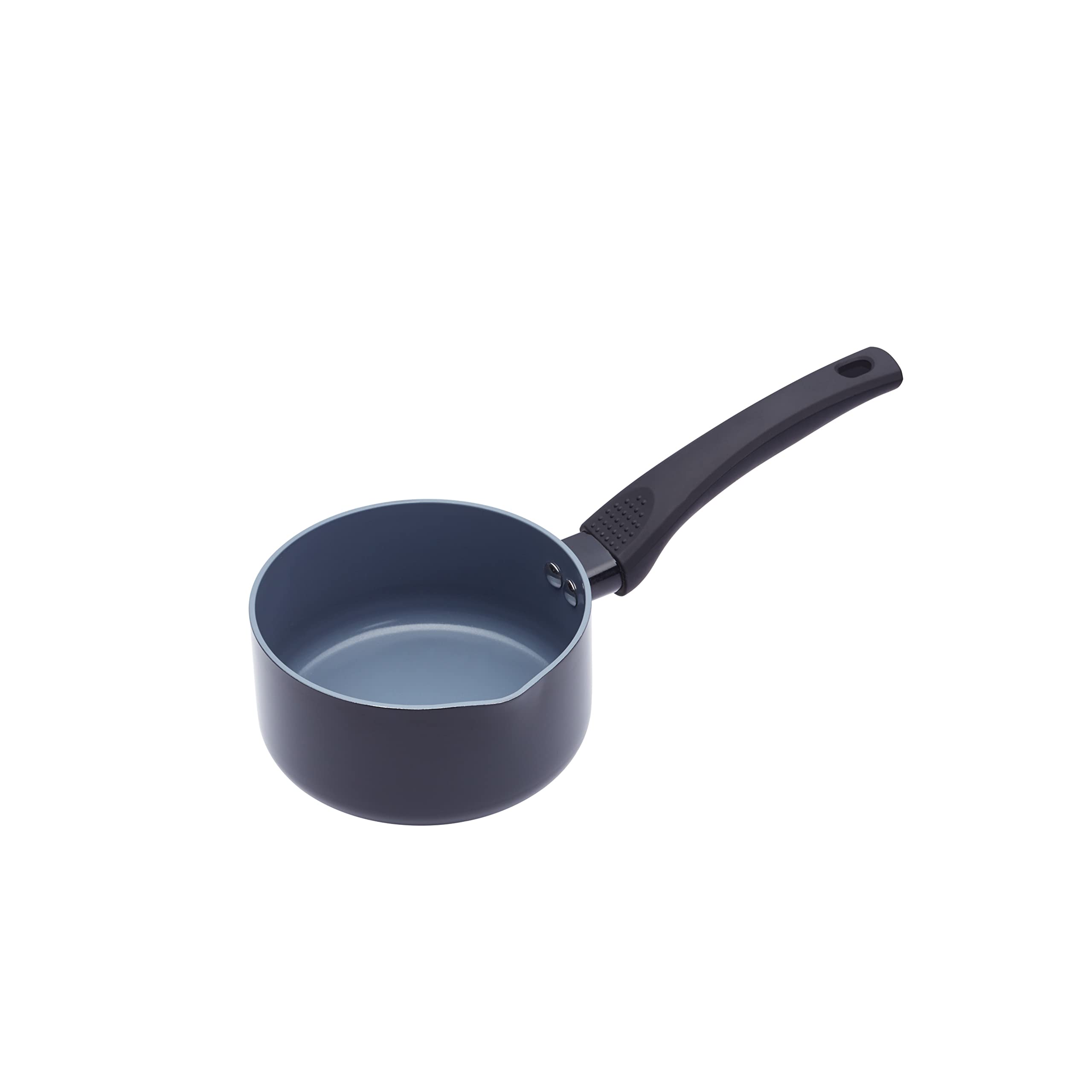 MasterClass Non-Stick Ceramic Eco Milk Pan - 14cm Aluminium, Black | Induction Compatible 1