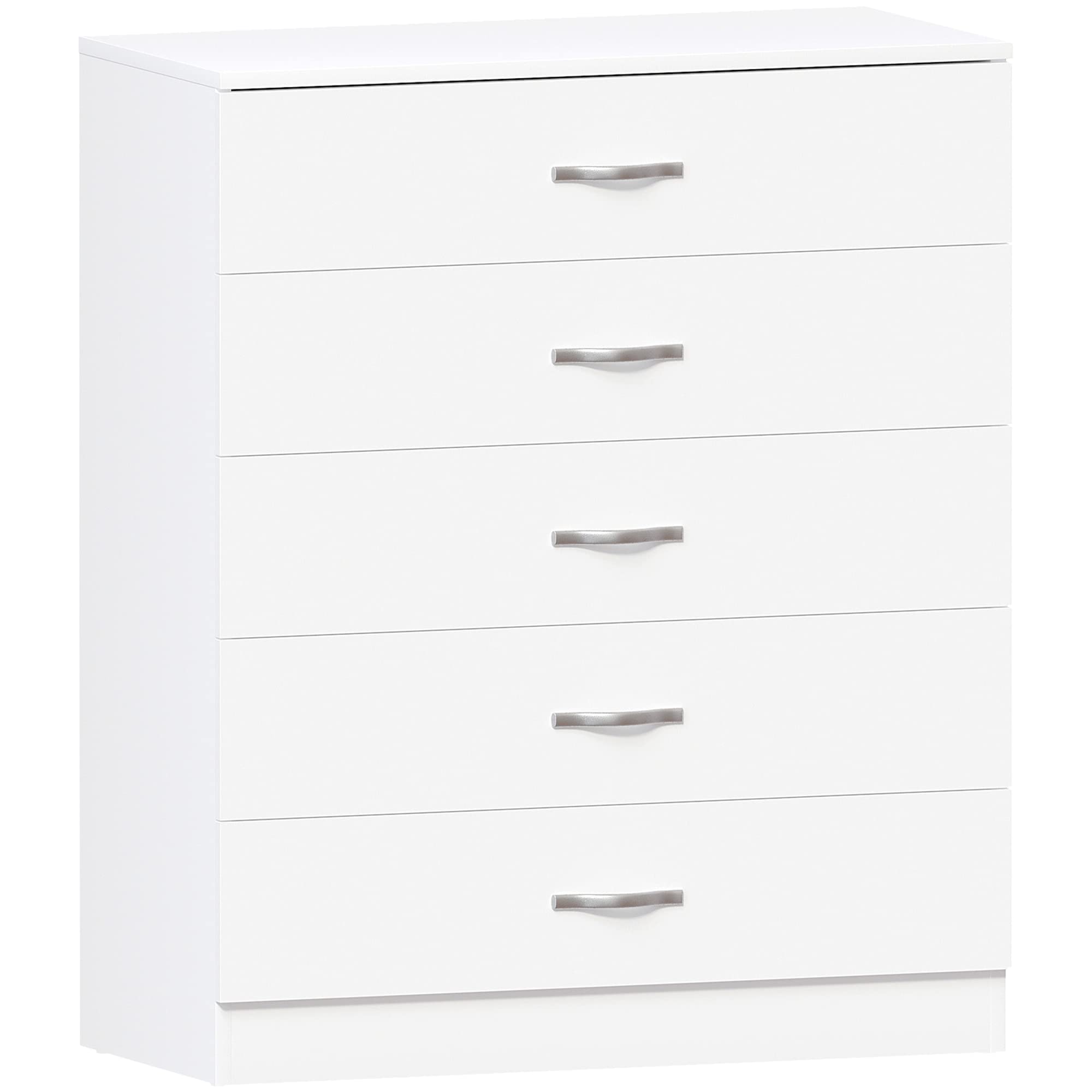 Vida Designs Riano 5 Drawer Chest of Drawers - White | Engineered Wood | 75W x 36D cm 8