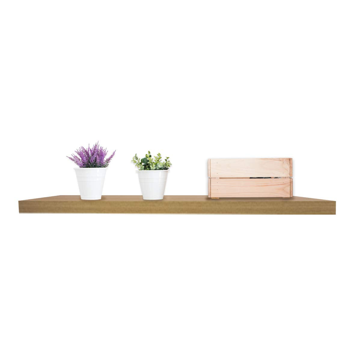 Anika Floating Shelf - Oak Effect | 120cm Length | 3.8cm Thick Hollowboard | Max Load 15KG 4
